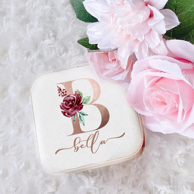 Jewelry Case Letter with Name | Bridesmaid Proposal