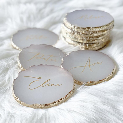 Personalized Agate Coasters