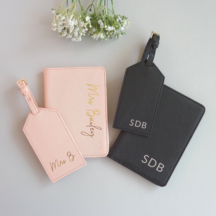 Personalized Passport Holder and Luggage Tag Set | Honeymoon Gift