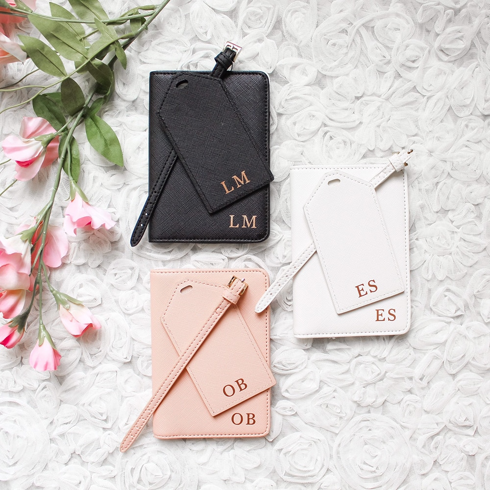 Personalized Passport Holder and Luggage Tag Set | Honeymoon Gift
