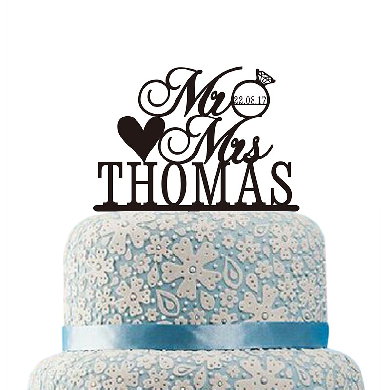 Mr&Mrs Custom Cake Topper