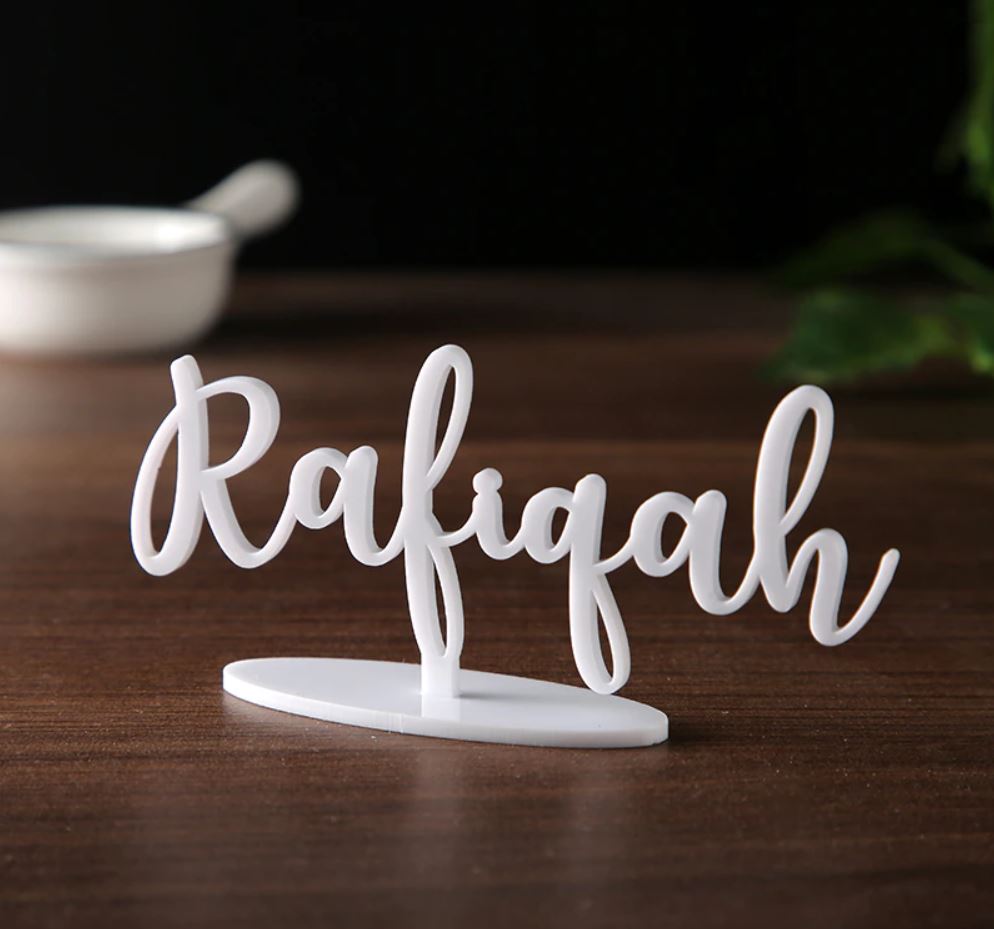Wedding Table Placecards - with stand